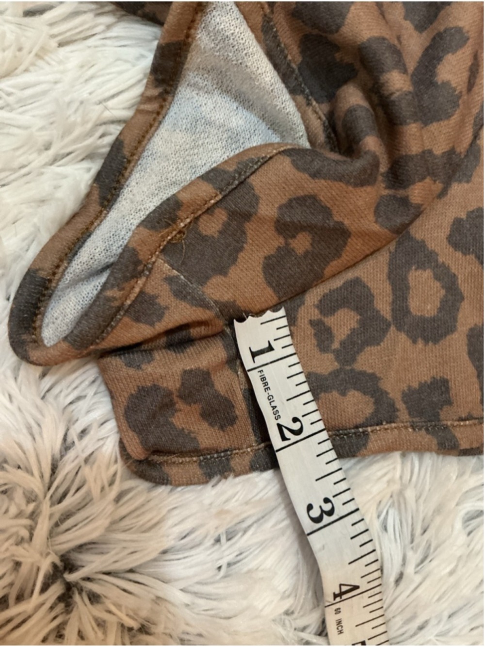 Grayson Thread Leopard Print Lounge Pajama Set 1X Brown Cozy Sleepwear Plus Size - Picture 8 of 14